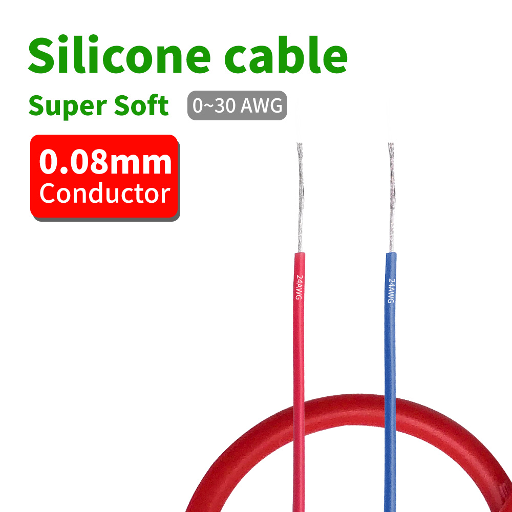 red 24awg silicone cable