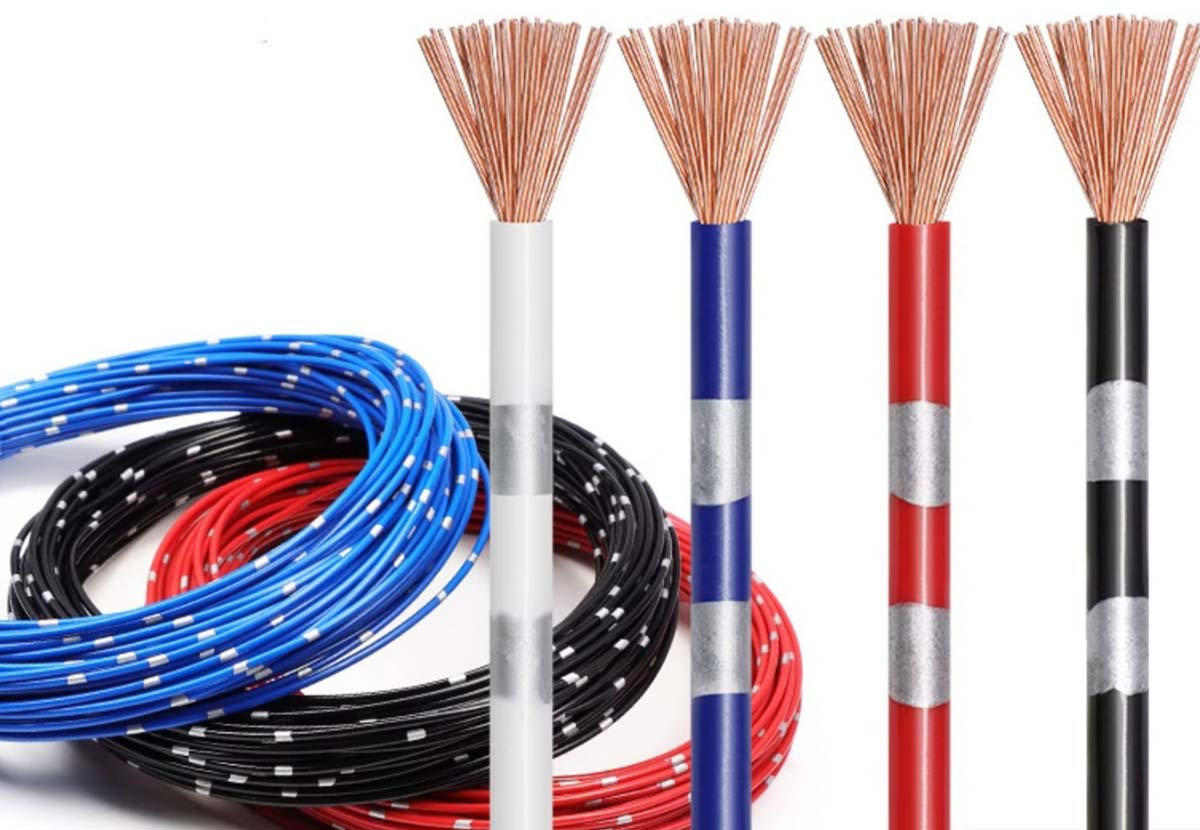 Stripped AVSS wire copper conductor and color rolls